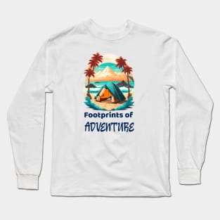 wild camping, adventurer, adventure hiking, design v17 Long Sleeve T-Shirt